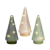 Lumineo Glass Figure Tree with BO Micro-Led 20cm (3 Assorted)